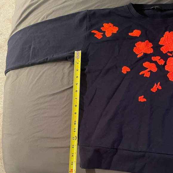 J. Crew Floral embroidered crew neck sweatshirt - Picture 4 of 16